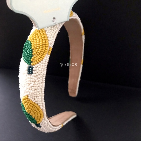 Viral Beaded Lemon Lemoncello Headband Yellow Green main image 10